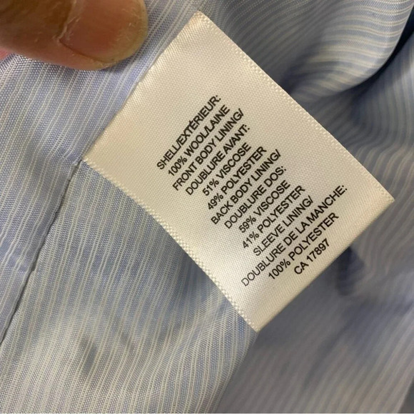 Banana Republic Grey Check Plaid Tailored Fit Vest Sport Coat Blazer Size 40R/S - Picture 12 of 16